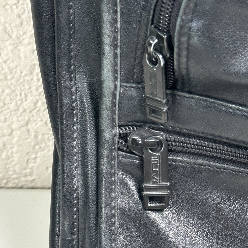 Vintage TUMI 9602D3 Napa Leather Laptop Briefcase Organizer Black Office Work - Picture 2 of 16